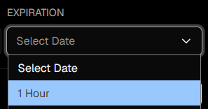 Vercel token expiration field